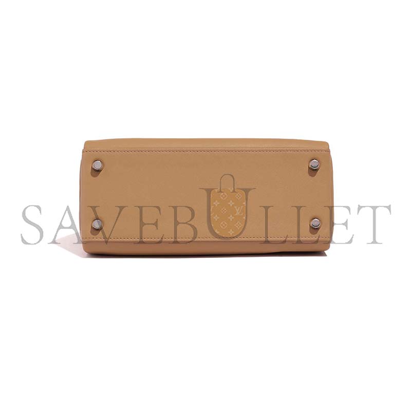 HERMÈS MASTER KELLY 25 SWIFT COLORMATIC CHAI MAUVE BLEU BRUME JAUNE DE NAPLES (25*17*7cm)